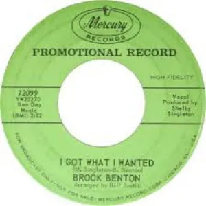 Pochette de Dearer Than Life / I Got What I Wanted de Brook Benton