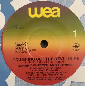 Pochette de You Bring Out the Devil in Me de Johnny Chester