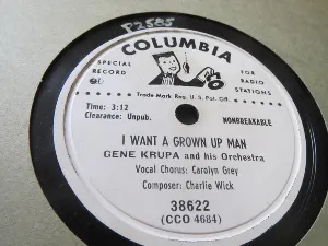 Pochette de I Want a Grown Up Man / Why Fall in Love With a Stranger de Gene Krupa and His Orchestra