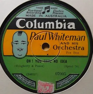 Pochette de I'd Rather Cry Over You / Oh! You Have No Idea de Paul Whiteman and His Orchestra