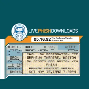 Pochette de 1992-05-16: The Orpheum Theatre, Boston, MA, USA de Phish
