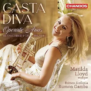 Pochette de Casta Diva - Operatic arias transcribed for trumpet de Britten Sinfonia - Rumon Gamba
