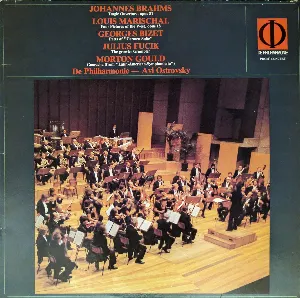 Pochette de Johannes Brahms: Tragic Ouverture, op. 81 / Louis Marischal: Four Pictures of the West, op. 18 / Georges Bizet: Parts of “Carmen Suite” / Julius Fucik: The growler Grumbler / Morton Gould: Guaracha (from “Latin-American-Symphonietta”) de Antwerp Symphony Orchestra