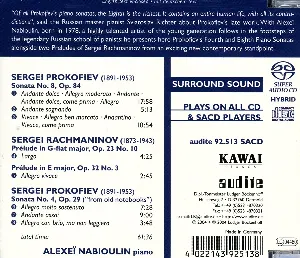 Pochette Prokofiev: Sonate Nr. 4 & 8 / Rachmaninov: Préludes Op. 23 & 32