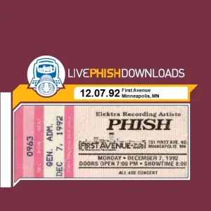 Pochette de 1992-12-07: First Avenue, Minneapolis, MN, USA de Phish