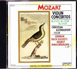 Pochette de Violin Concertos No. 3 K 216 · No. 4 K 218 · No. 5 K 219 de Deutsche Bachsolisten - Helmut Winschermann - Wolfgang Amadeus Mozart