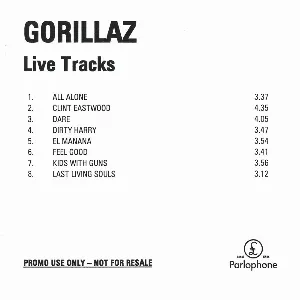 Pochette de Live Tracks de Gorillaz