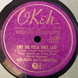 Pochette de Like the Fella Once Said / I’d Know You Anywhere de Gene Krupa and His Orchestra