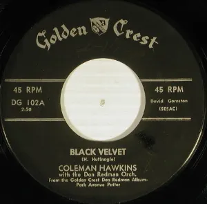 Pochette de Black Velvet / My Girl Friday de Coleman Hawkins