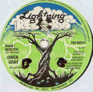 Pochette de When I Need You de Owen Gray