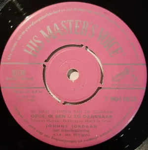 Pochette de Opoe, ik ben u zo dankbaar / Zo, zo, zo, is de Jordaan de Johnny Jordaan