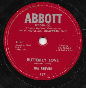 Pochette de Butterfly Love / Let Me Love You Just a Little de Jim Reeves
