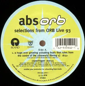 Pochette AbsOrb: Selections from Orb Live 93