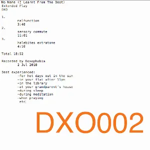 Pochette de No Name (I Learnt From The Best) de Doxophobia