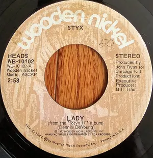 Pochette de Lady / Children of the Land (short version) de Styx