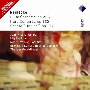 Pochette de Flute Concerto, Op. 283 / Harp Concerto, Op. 182 / Sonata 'Undine', Op. 167 de Bamberger Symphoniker - Lily Laskine - Robert Veyron‐Lacroix - Jean‐Pierre Rampal - Theodor Guschlbauer - Carl Reinecke